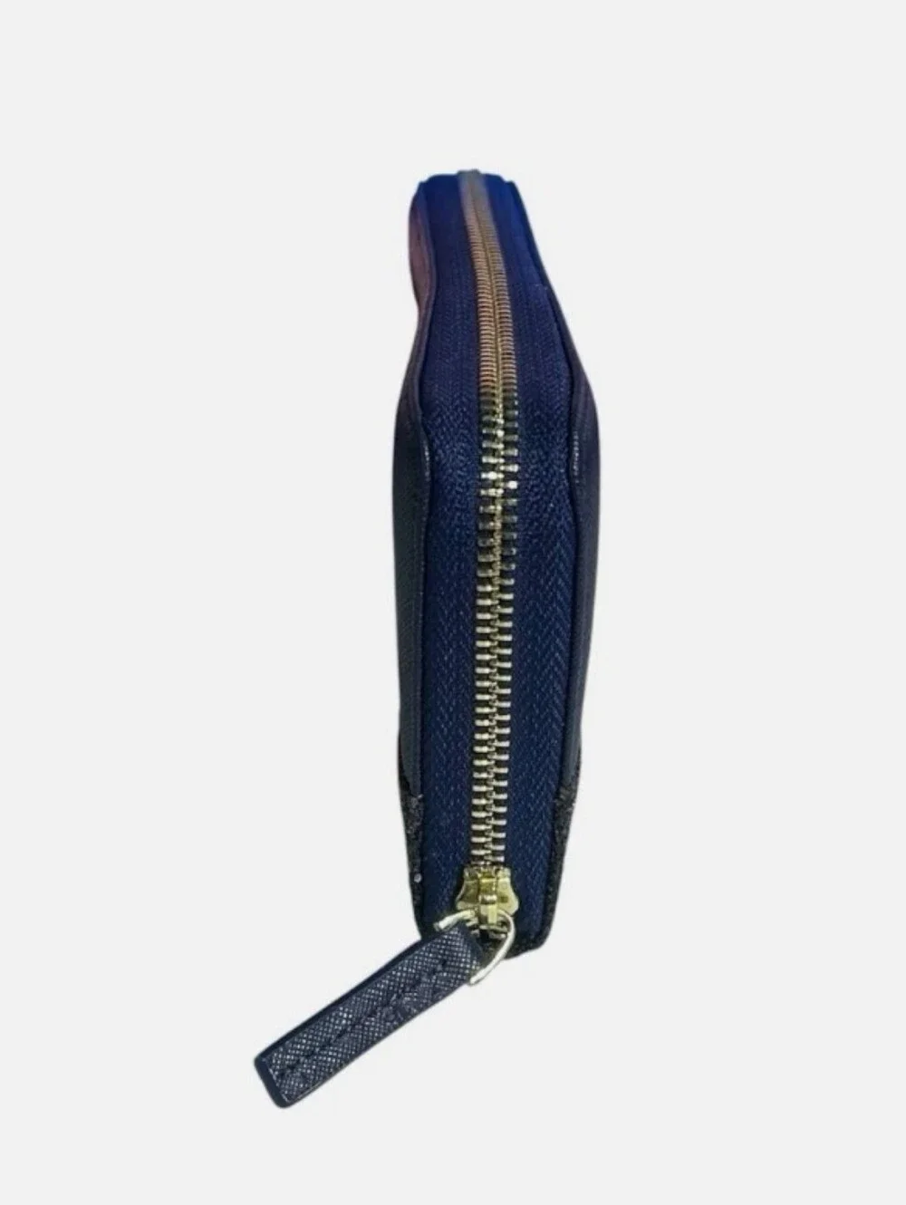 Kate Spade NWOT Navy Greta Court Neda Contintal Glitter Zip-Around wallet